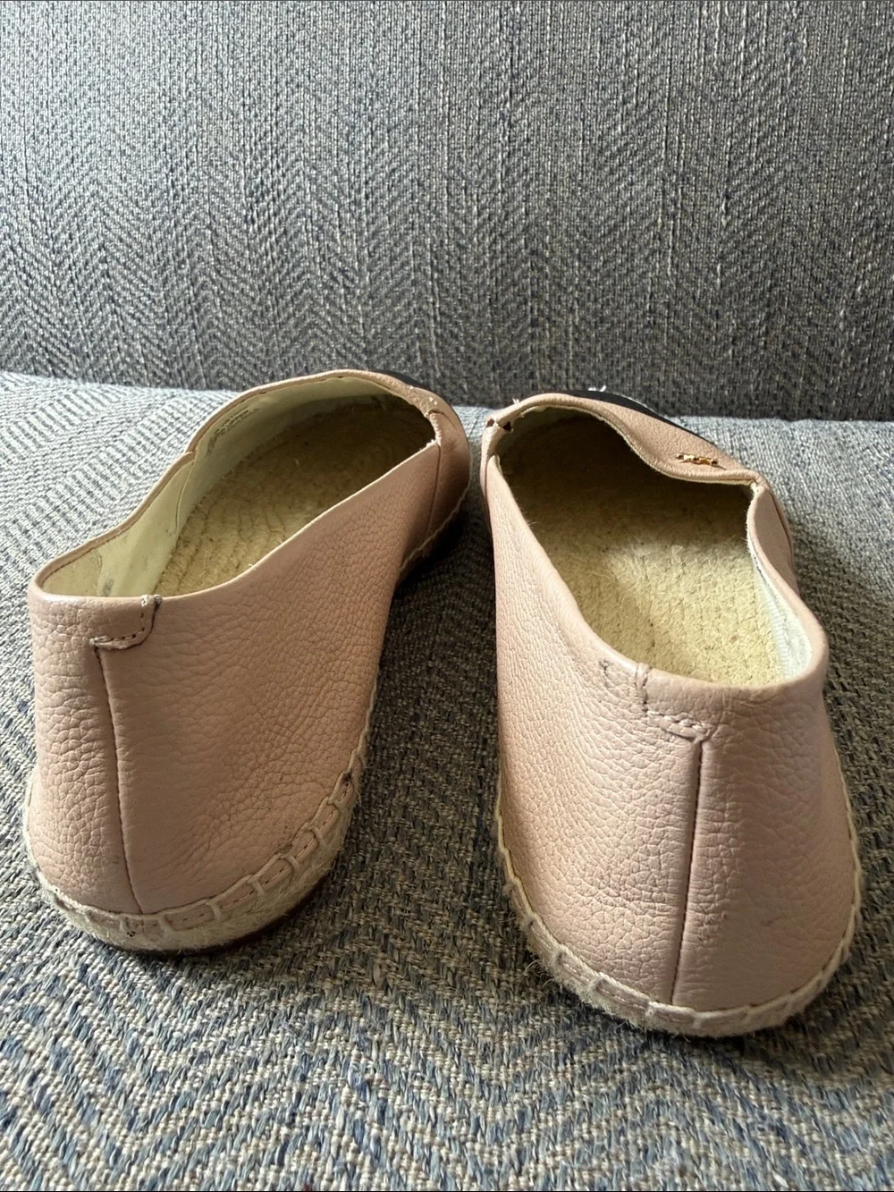 Michael Kors Kendrick Slip On colorblock leather Espadrille Oyster flats 6.5
